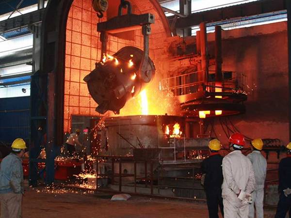 Submerged arc furnace for rebar mill.