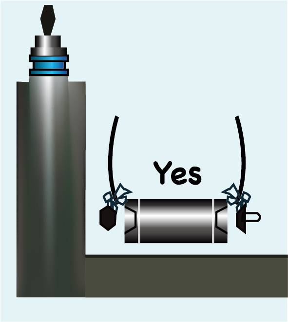 A cartoon picture about the installation caution.